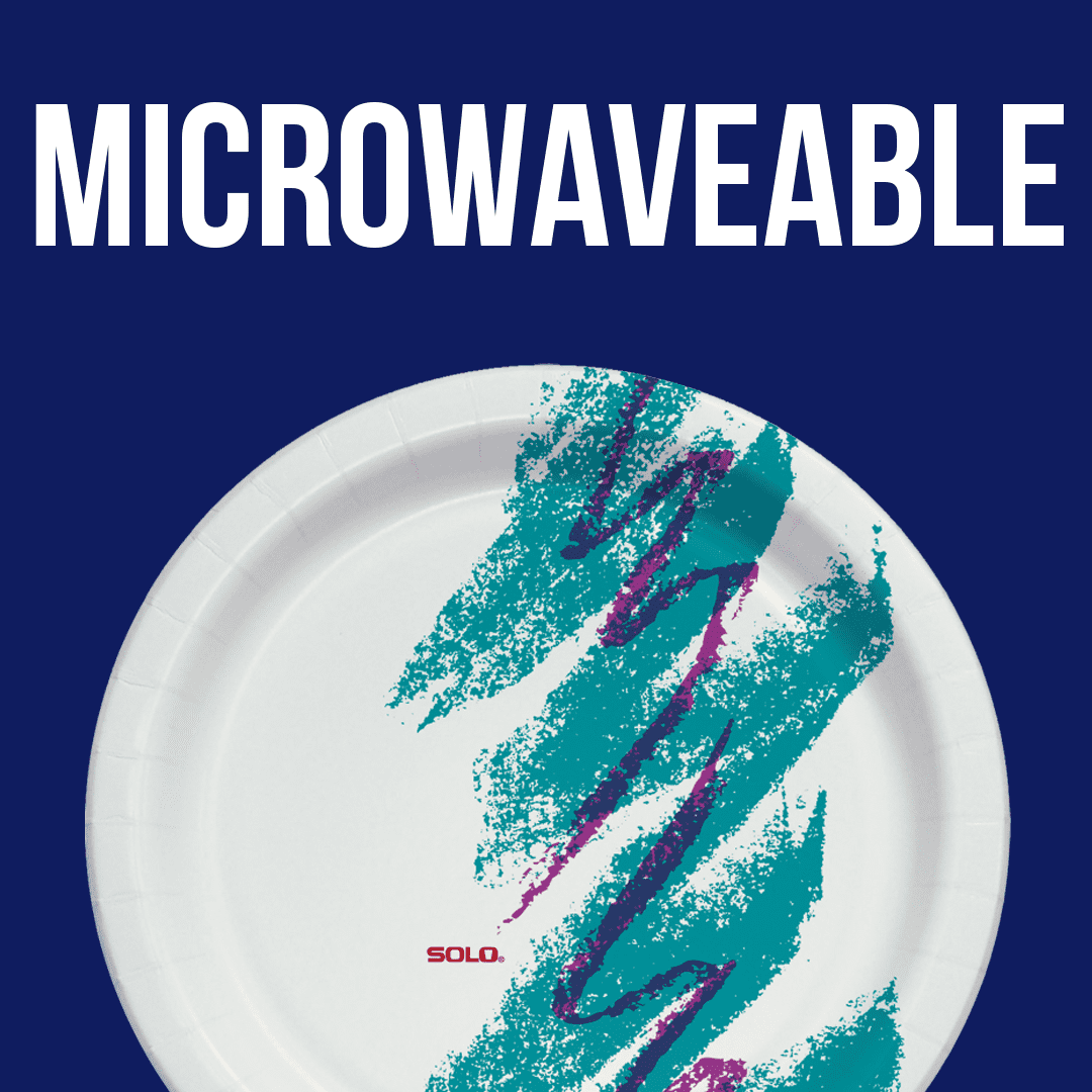 Solo Jazz Disposable Paper Plates, 10in, 55ct