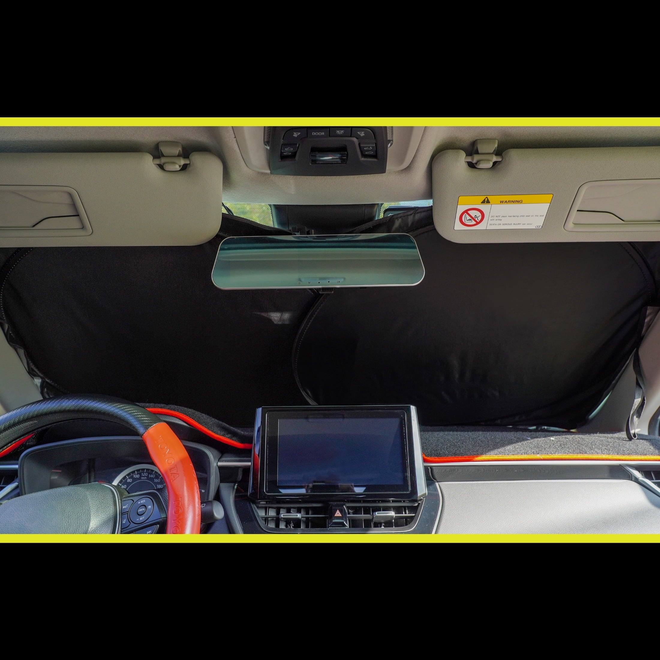 Auto Drive Double Rings Windshield AD22D-83 Twist Sun Shade 1 Pack, 63