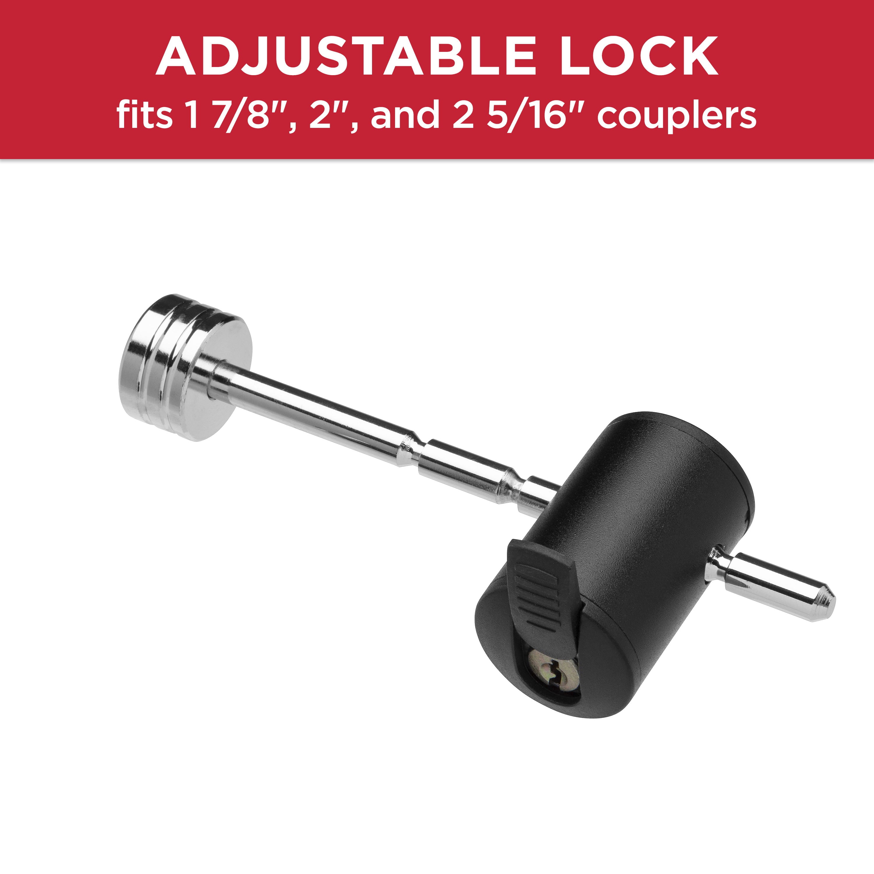 TowSmart Adjustable Coupler Locking Pin, Fits 1