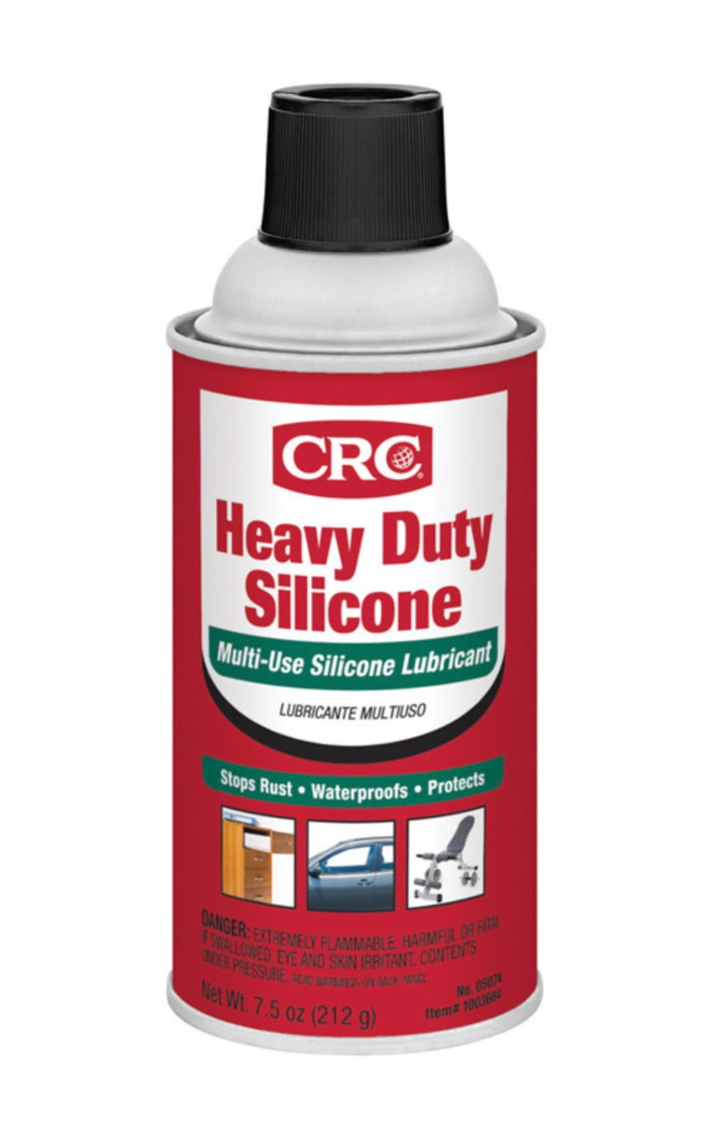 CRC 5074 Heavy Duty Silicone Lubricant, 12 oz, Aerosol Can, Water White, Liquid