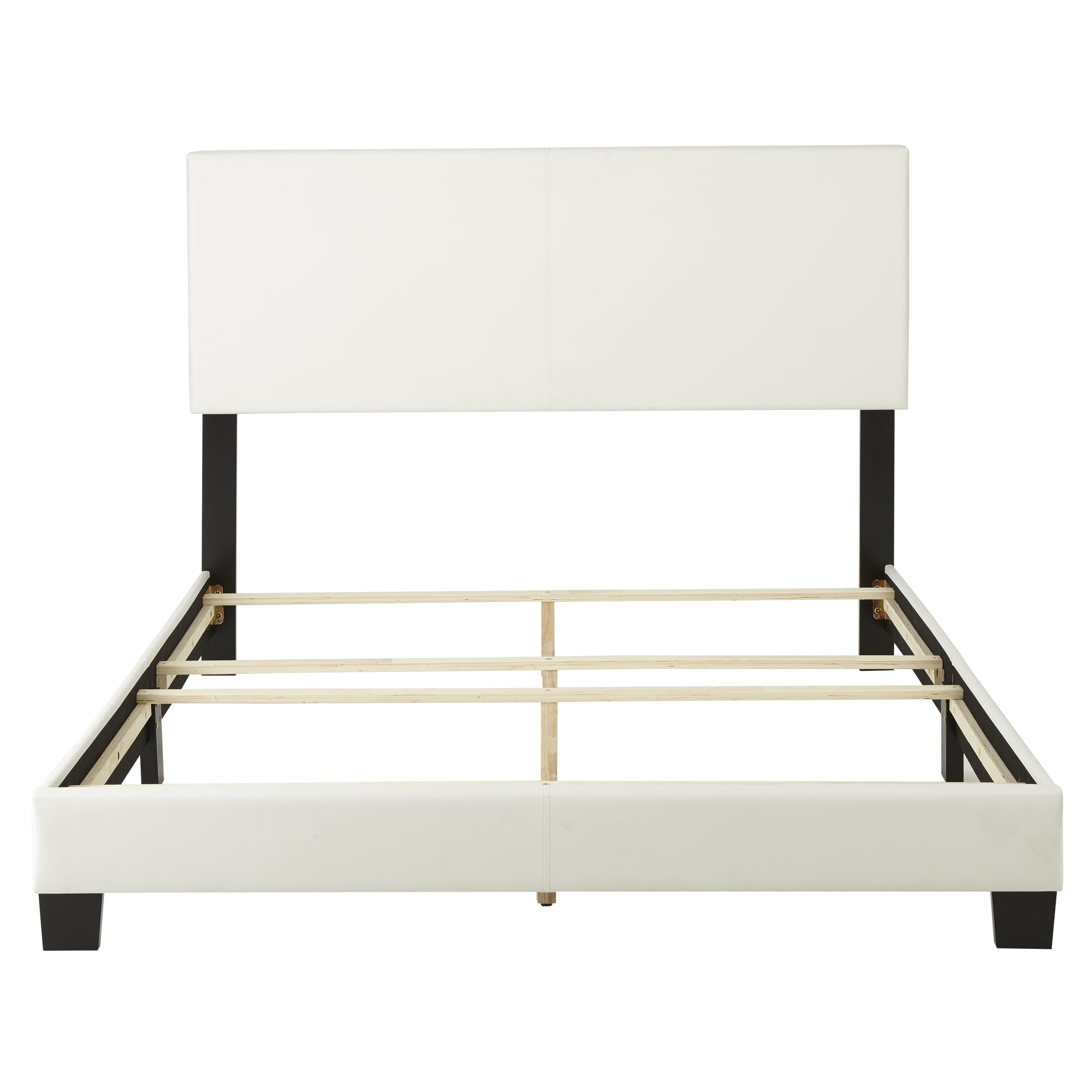 Boyd Sleep Florence Upholstered Faux Leather Platform Bed, Queen, White