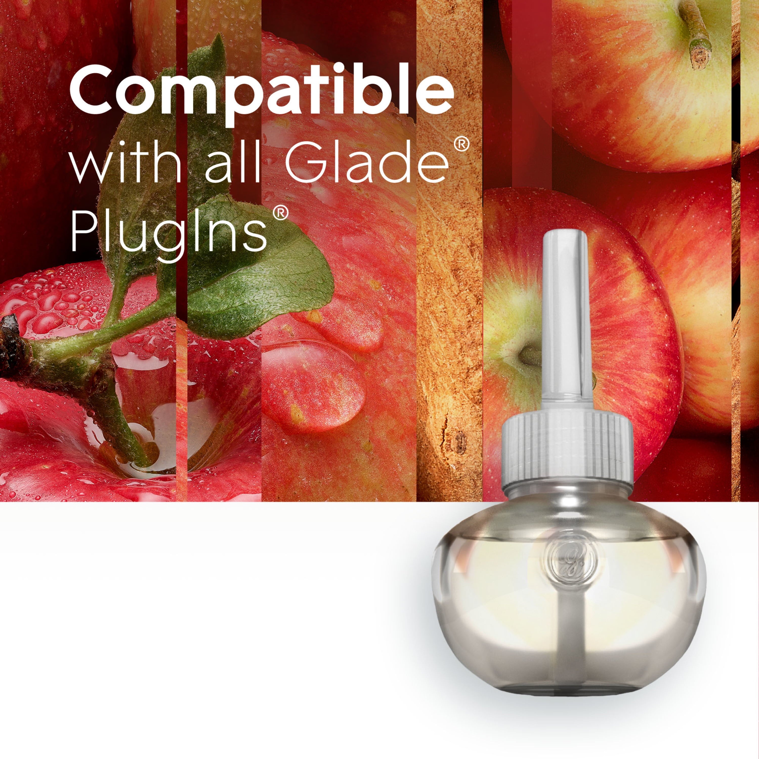 Glade PlugIns Refill 5 ct, Apple Cinnamon, 3.35 FL. oz. Total, Scented Oil Air Freshener