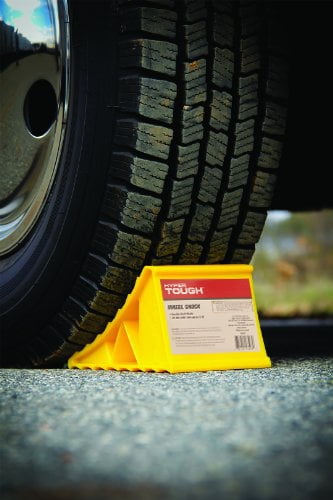 Hyper Tough Wheel Chock Heavy Duty Yellow Plastic