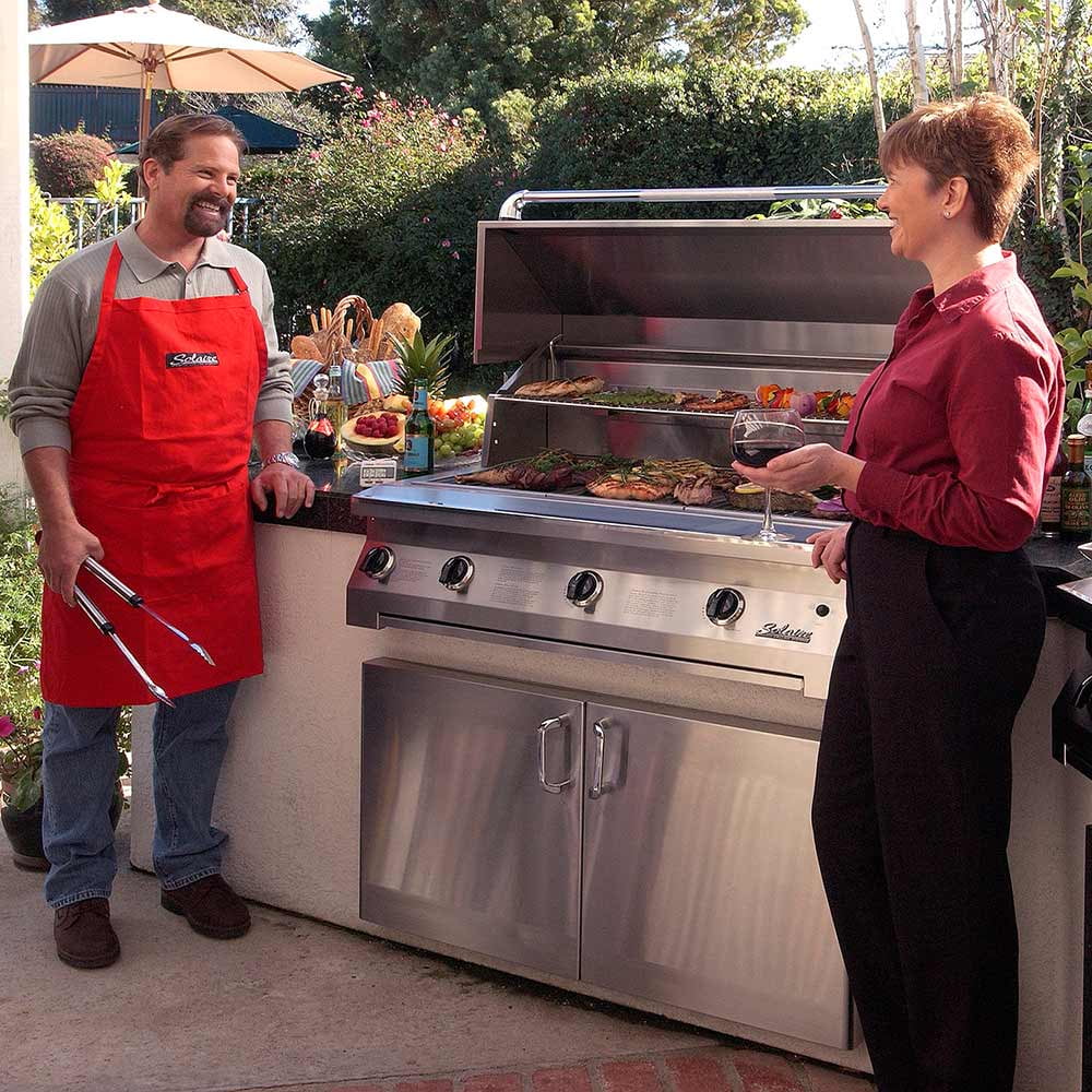 Solaire Deluxe InfraVection Built-In Grill with Rotisserie, 42-Inches, Propane