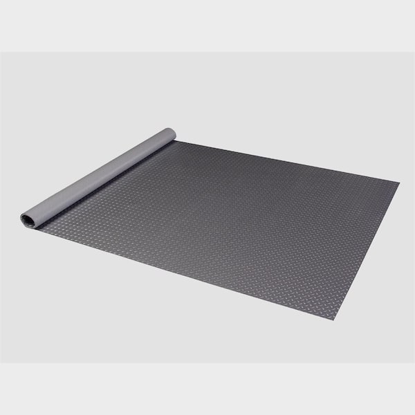 7.5 ft. x 17 ft. Charcoal Textured PVC Standard Car Mat