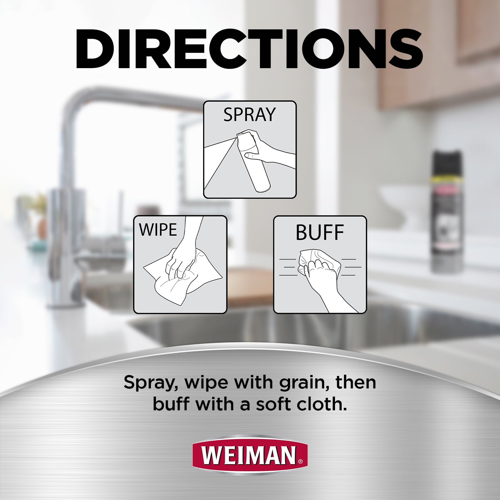 Weiman Stainless Steel Appliance Cleaner & Polish, 12 oz