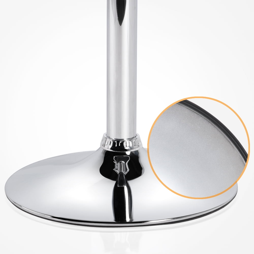 Topeakmart Adjustable PU Leather Bar Stools with Backrest and Footrest 2pcs Brown