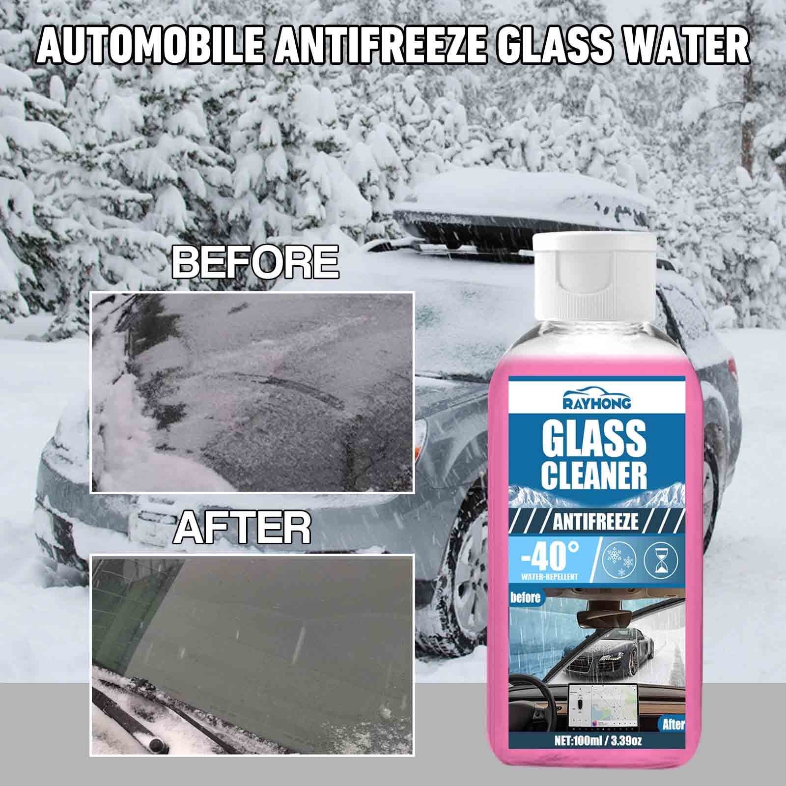 Thsue Car Antifreeze Glass Water: Fast Snow Melting, Clear Vision, Lubricating Brush(100ml)