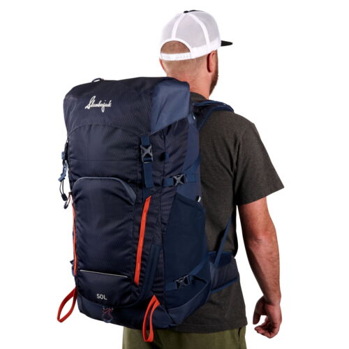 Slumberjack Trail Ridge 50 Liter Backpacking Backpack, Blue