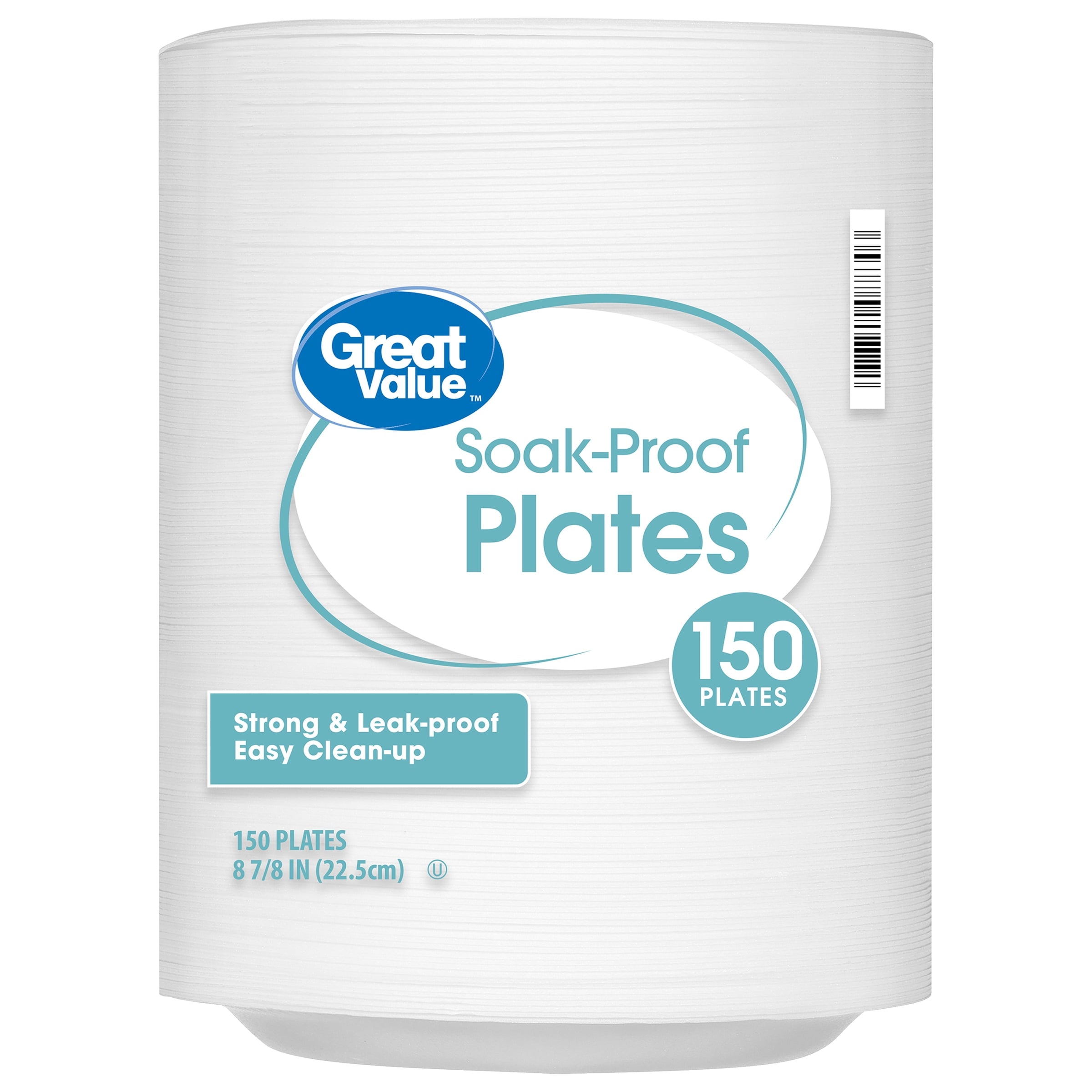 Great Value Everyday Disposable Foam Plates, 9 in, 150 CT