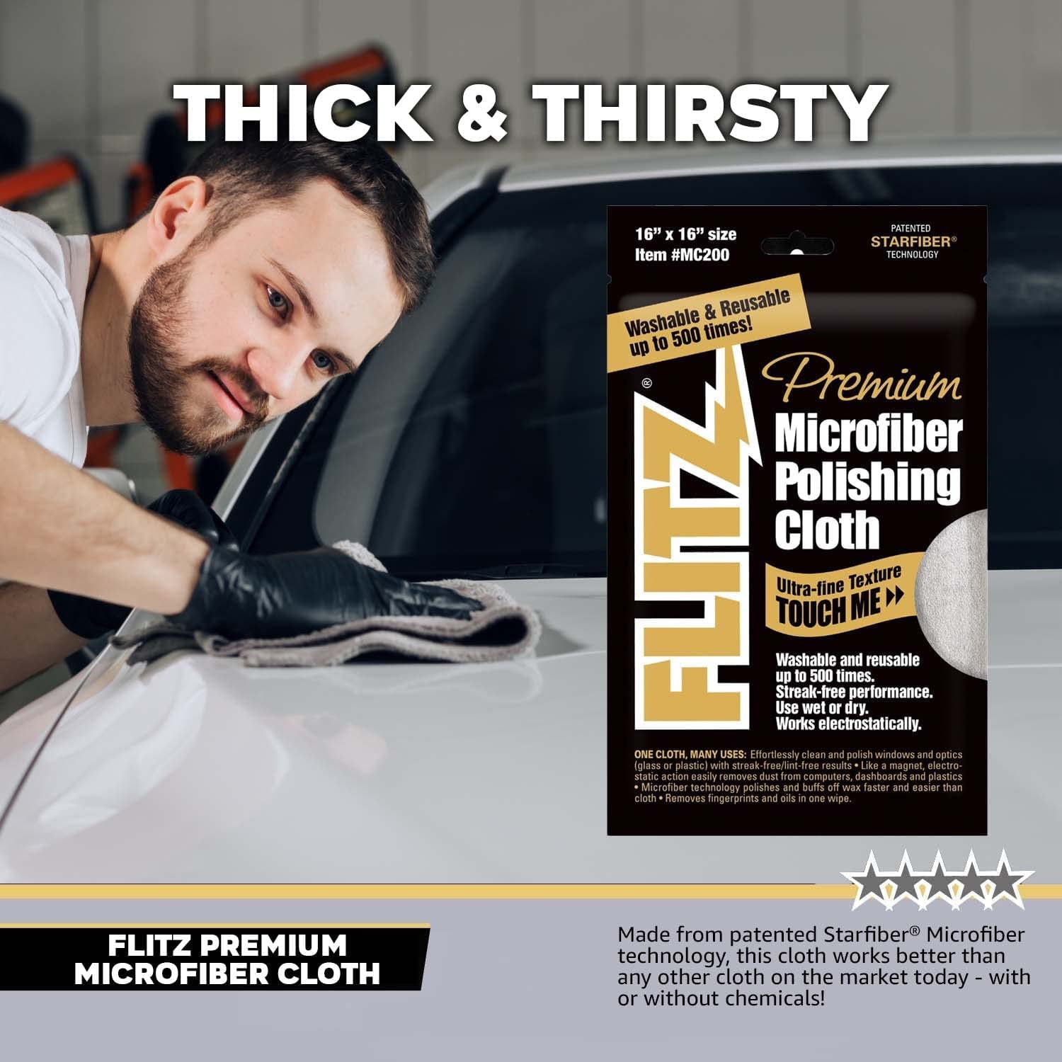 Flitz Microfiber Polishing Cloths - 16