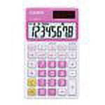 Casio SL300VC-PK 8-Digit Calculator, Protective Wallet Case, Dual Power, Pink