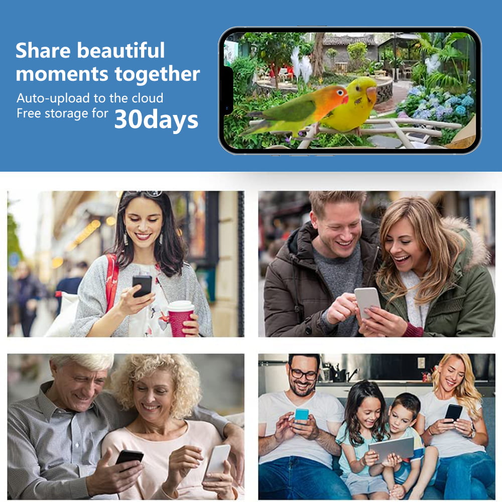 SEGMART Smart Bird Feeder with Camera, Solar Powered Bird Feeder Camera with AI Identify Bird Species - 11,000+ Birds, 1080P HD Camera Auto Capture Bird Video, App Notify When Birds Detected