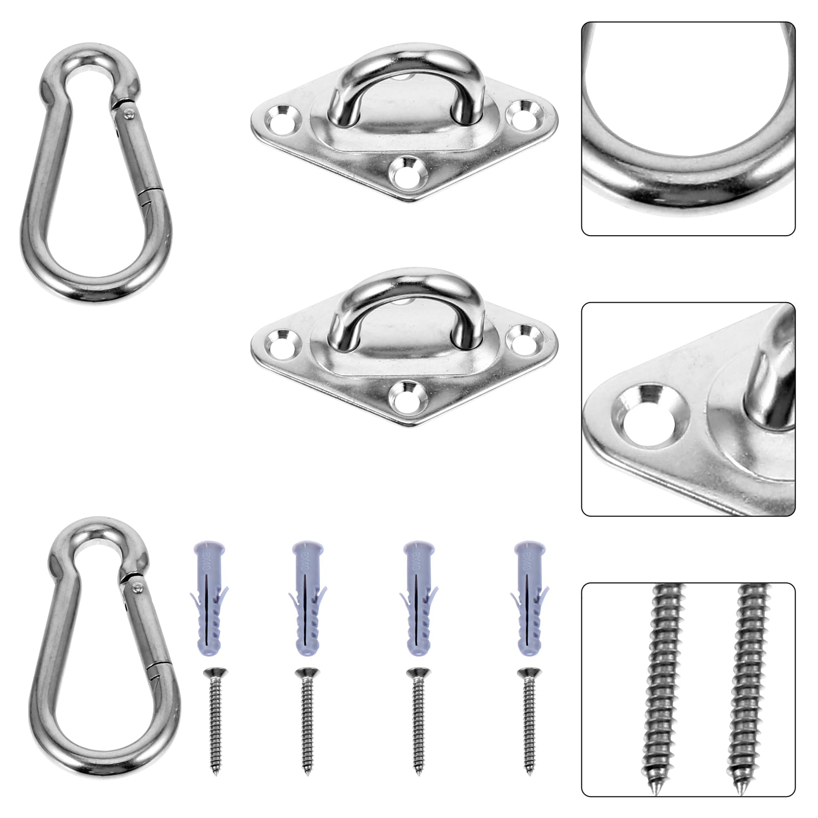 Etereauty Hammock Indoor Hooks Hanging Ceiling Heavy Duty Kit  Hanger Swing Bedrooms Hammocks Chairs Accessories Stands Outdoor