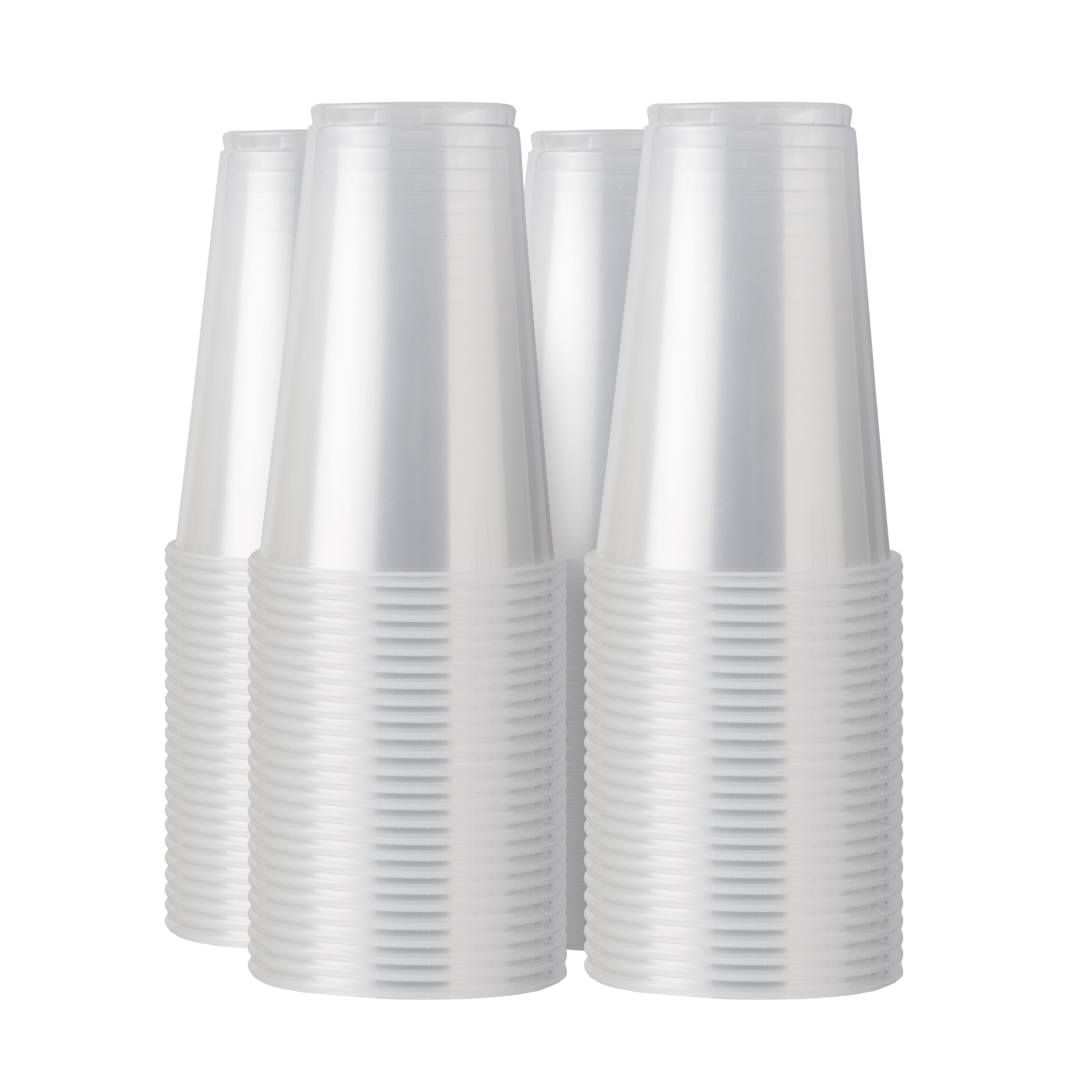 Great Value Everyday Disposable Plastic Cups, Clear, 16 oz, 100 count