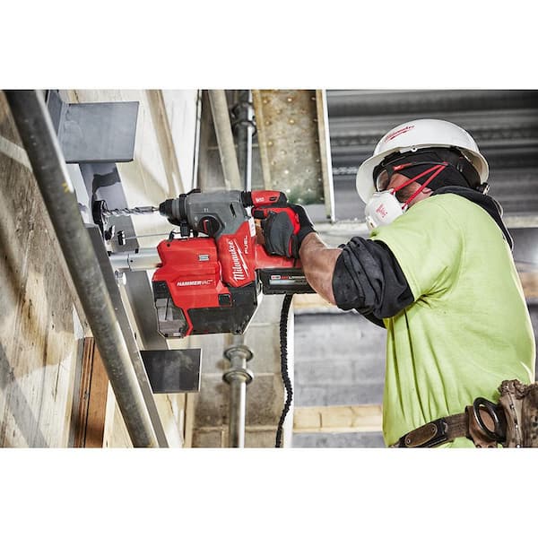 M18 FUEL 18V Lithium-Ion Brushless 1 in. Cordless SDS-Plus Rotary Hammer/Dust Extractor Kit, Two 6.0 Ah Batteries