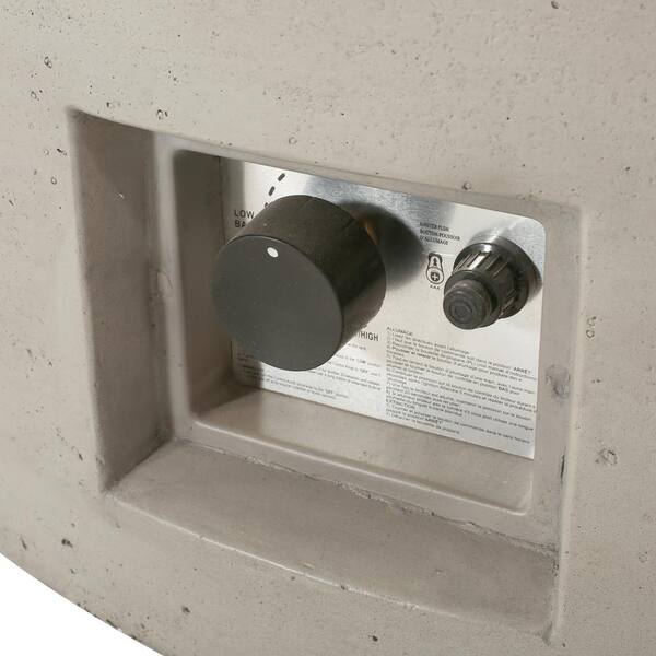 Mayfair Light Gray Circular Stone Fire Pit (No Tank Holder)