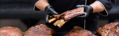 Royal Gourmet Charcoal Grill w/ Offset Smoker Wood-Painted Side & Front Table