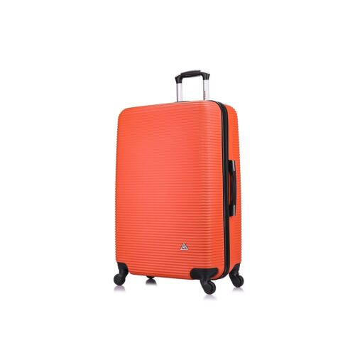 InUSA Royal Large Plastic 4-Wheel Spinner Luggage Orange (IUROY00L-ORG)