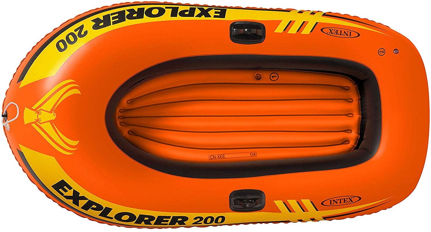 Intex Explorer 200, 2-Person Inflatable Boat Set with French Oars and Mini Air Pump