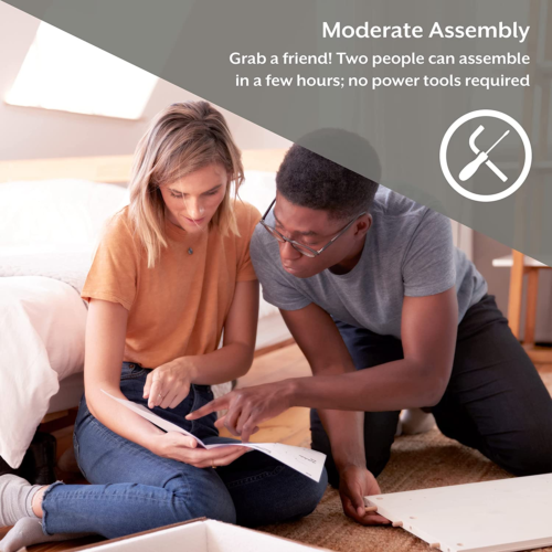 Alexis Twin Loft Bed with Ladder, White