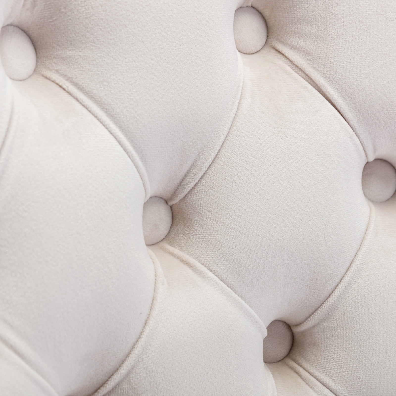 BTMWAY Office Chair, Velvet Upholstered Tufted Button Home Office Chair with Golden Metal Base, Adjustable Height, Swivel Ergonomic Task Chair, Luxury Desk Chair Computer Chair, Beige