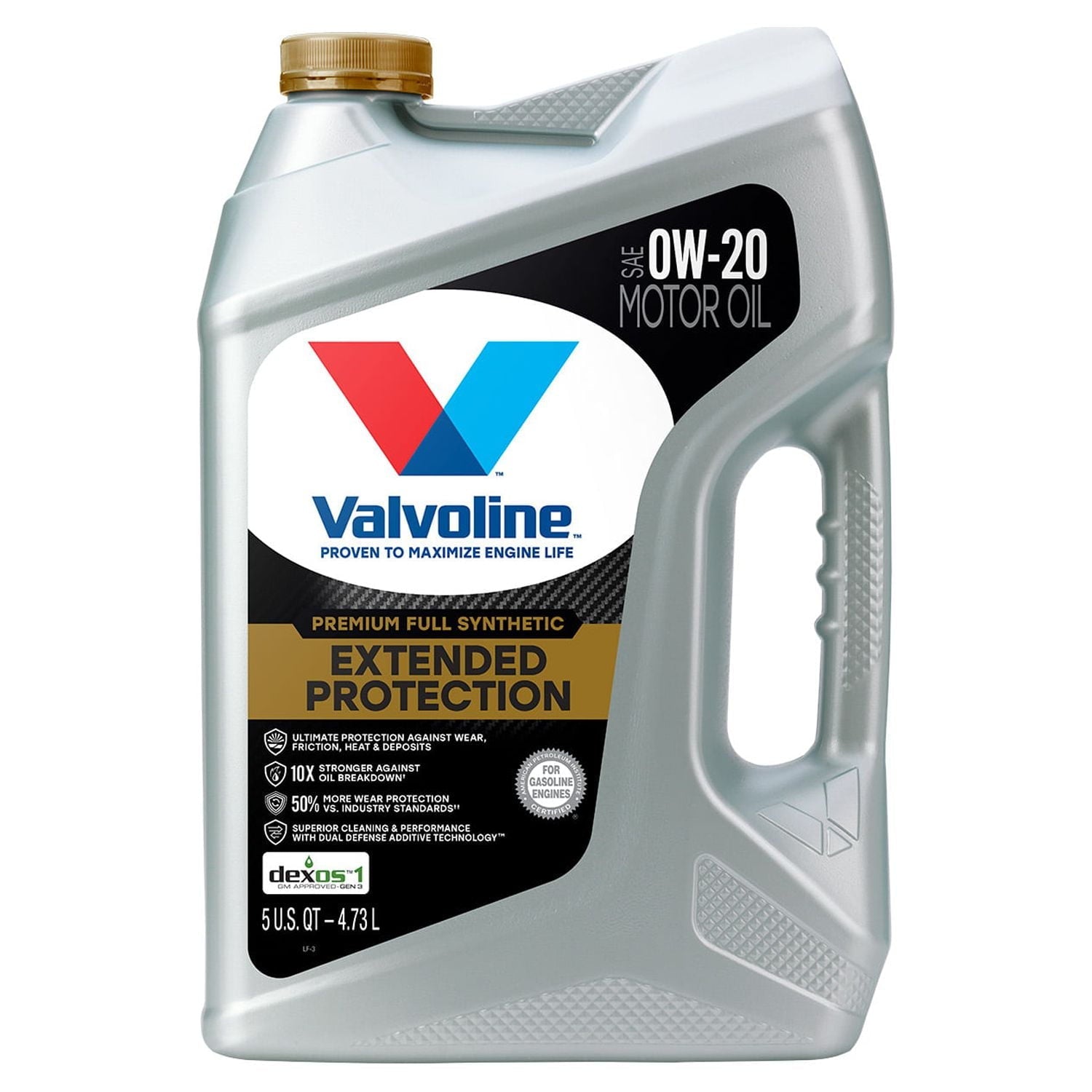Valvoline Extended Protection Premium Full Synthetic 0W-20 Motor Oil 5 QT