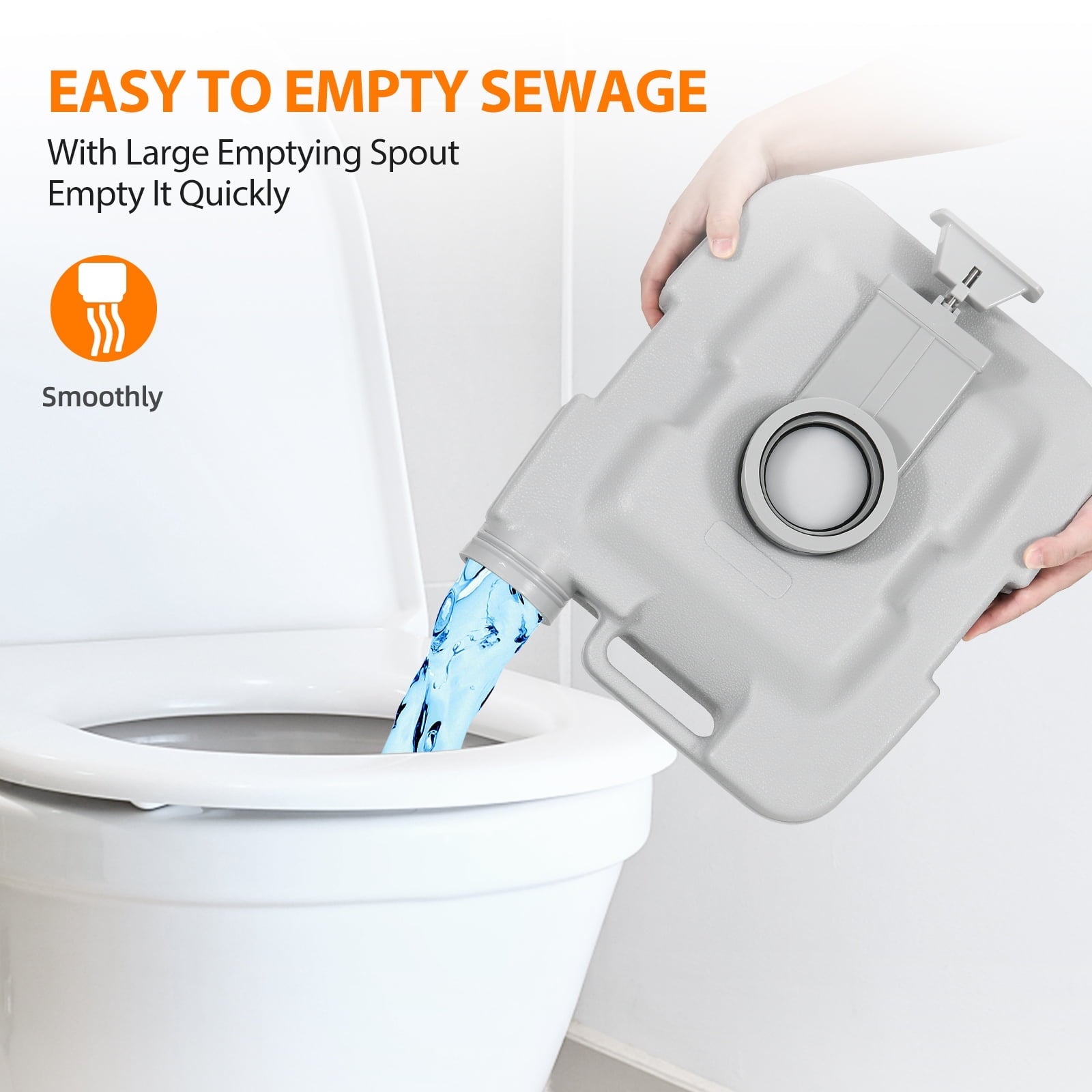 Portable Camping Sink with Rolling Wheels, Hand Washing Station with 30 L Water Capacity, Soap Dispenser, Towel Holder, Ideal for Outdoor Camping