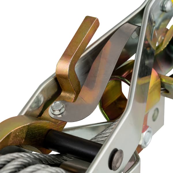 2,000 lb. 1-Ton Capacity 12 ft. Max Lift 15:1 Leverage Winch Puller Come Along Tool with 12 ft. of Cable Included