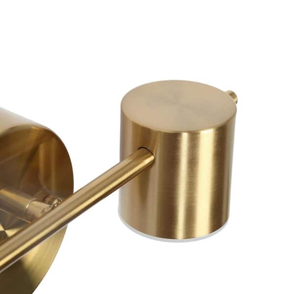 Macue 21 in. 3-Light Brass Gold Integrated LED Bathroom Vanity Light, Farmhouse Wall Light Fixtures, Modern Wall Sconce