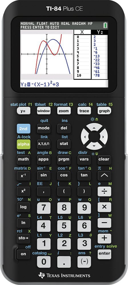 Texas Instruments TI-84 Plus CE Graphing Calculator, Matte Black