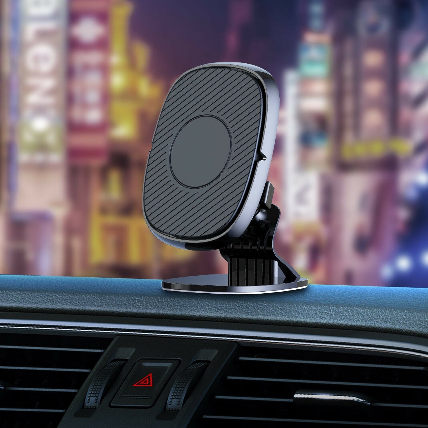 Magnetic Phone Car Mount,Built-in Strong Magnets, 360° Rotation Dashboard Magnetic Car Phone Holder Mount