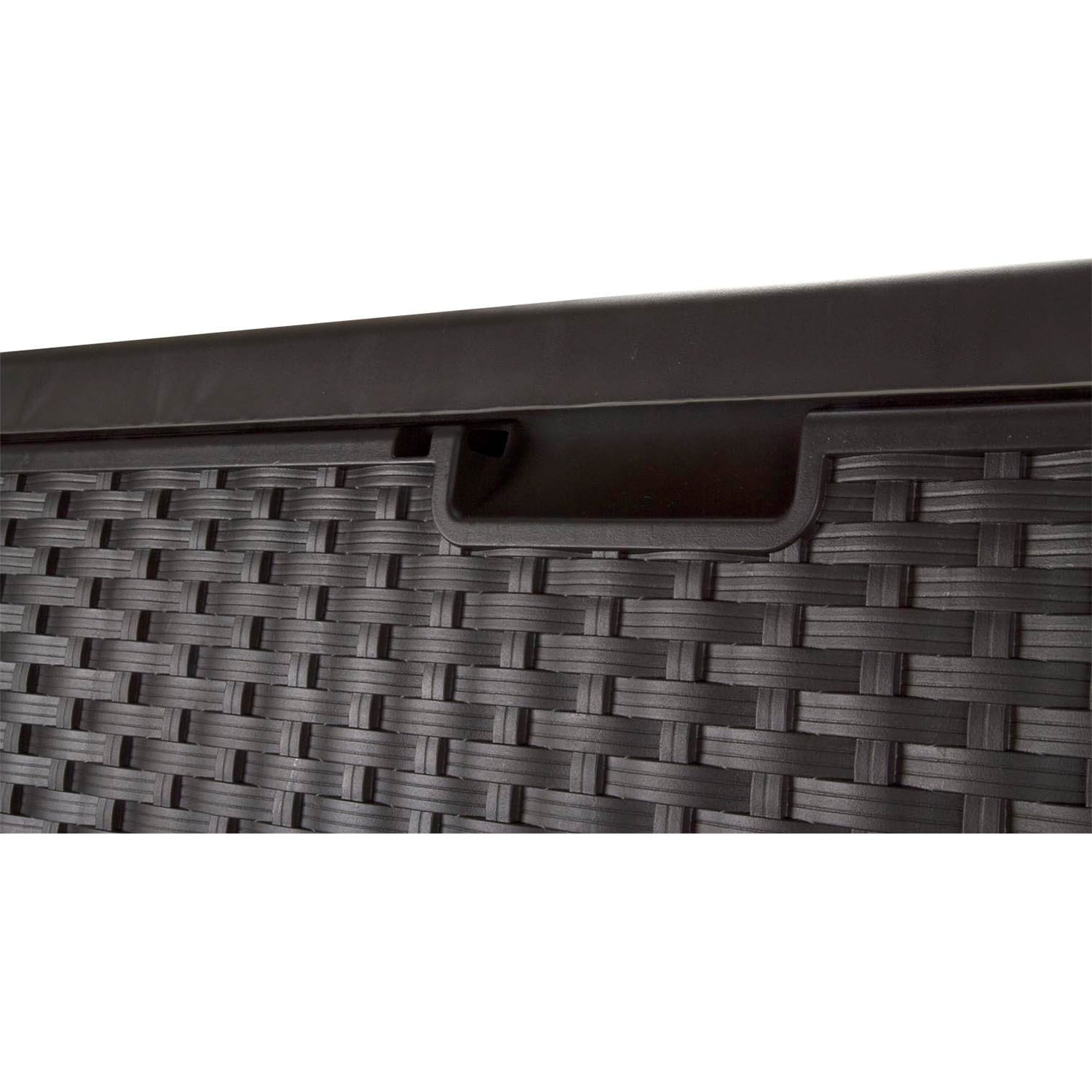 Suncast Resin 99-Gallon Deck Box - Mocha Brown - DBW9200- 52 in D x 27.5 in H x 27.6 in W