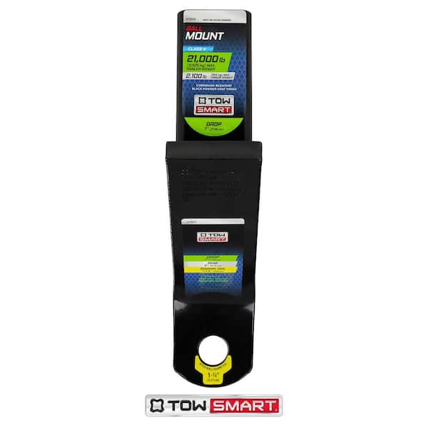 Class V, 21,000 lb., 7 in. Drop x 5 in. Rise x 1-1/4 in. Shank, Trailer Hitch Ball Mount