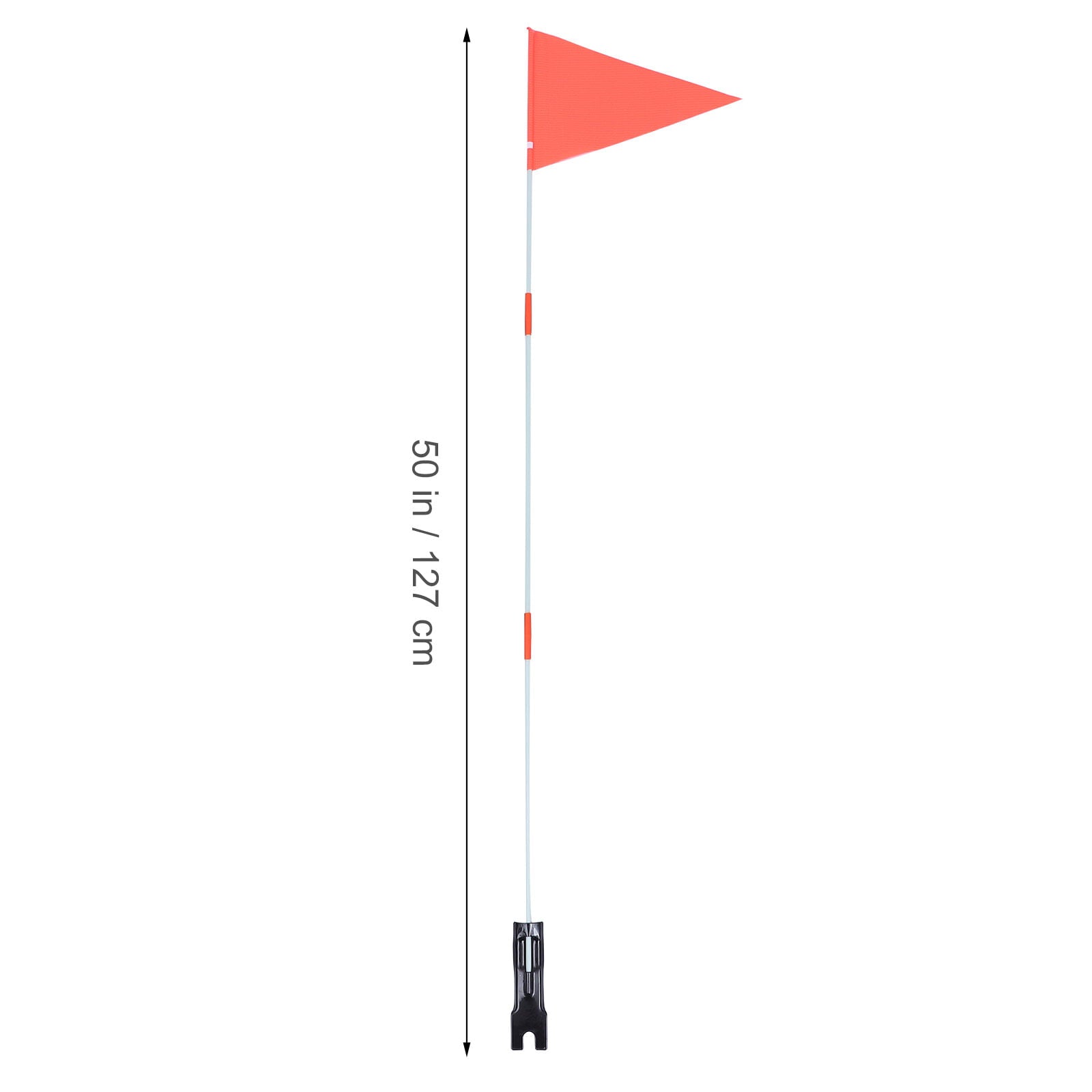 1 Set Bike Safety Flag Fiberglass Pole Children's Tail Triangular Flag