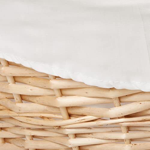 ML5569 Willow Wicker Laundry Basket with Handles and Liner | Natural Brown