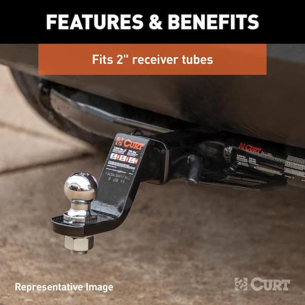 7,500 lbs. 4 in. Drop Loaded Trailer Hitch Ball Mount Draw Bar with 2 in. Ball (2 in. Shank)