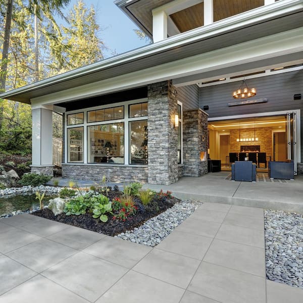 Urban Gray 24 in. x 24 in. x 0.75 in. Porcelain Paver (Case of 2)