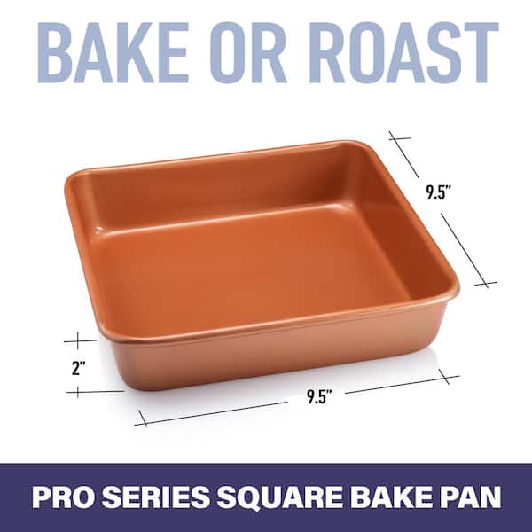 9.5 in. x 9.5 in. Aluminum Ti-Ceramic Non-Stick Square Baking Pan
