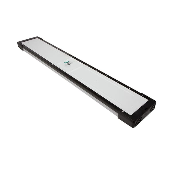 4 ft. Matte Black Big X End Caps 5250 Lumens Integrated LED Wraparound Light Adjustable CCT Night Light Feature