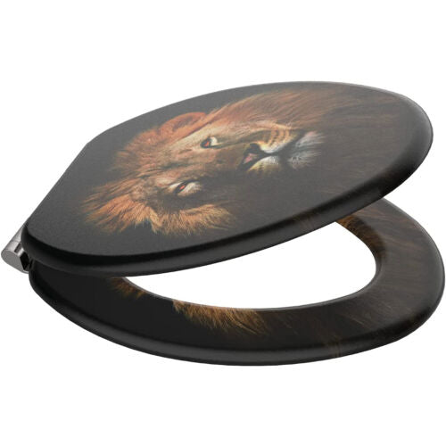 Sanilo 358 Elongated Soft Close Lid Molded Wood Adjustable Toilet Seat(Open Box)