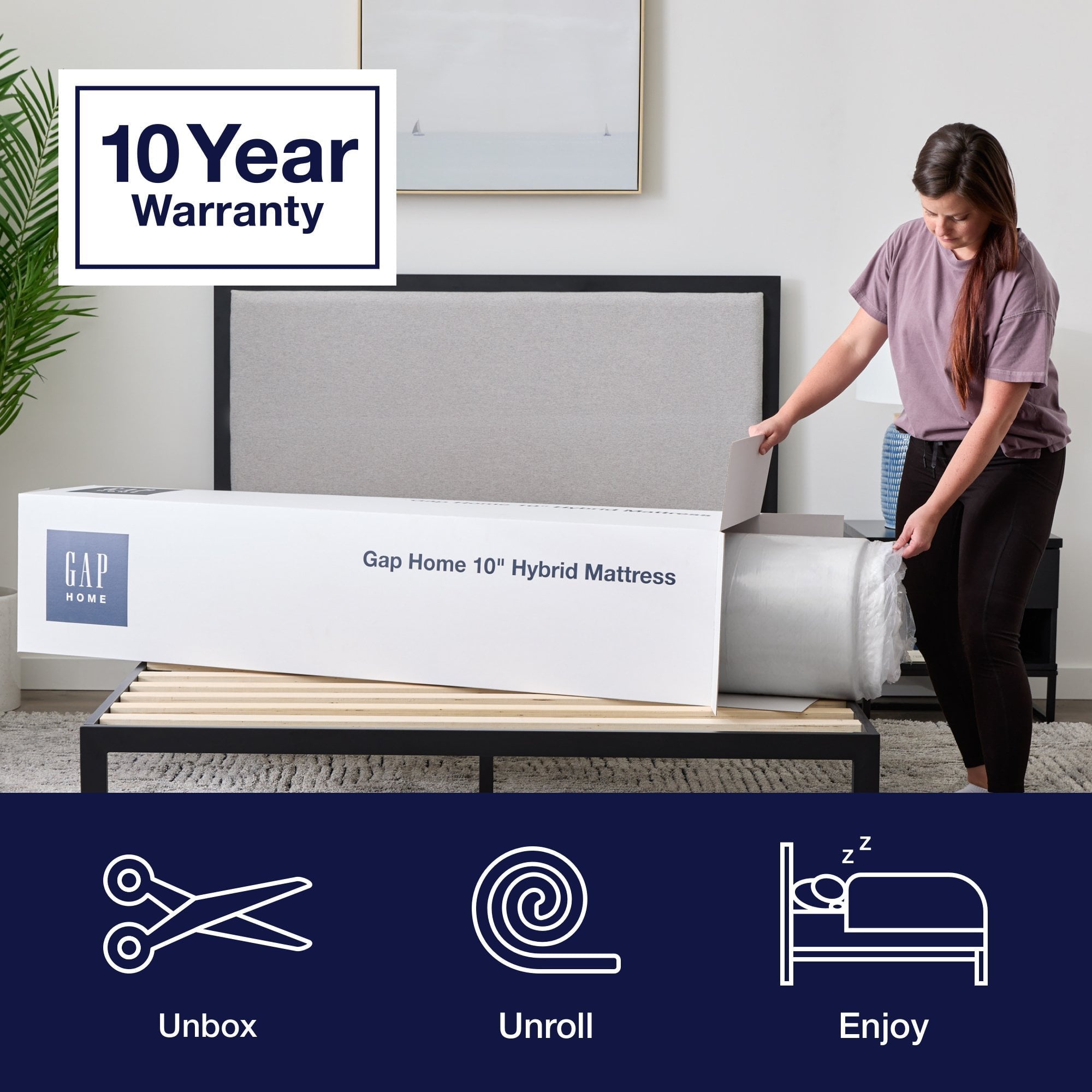 Home 10¡± Hybrid of Gel Memory Foam and Pocket Coils Mattress, Queen