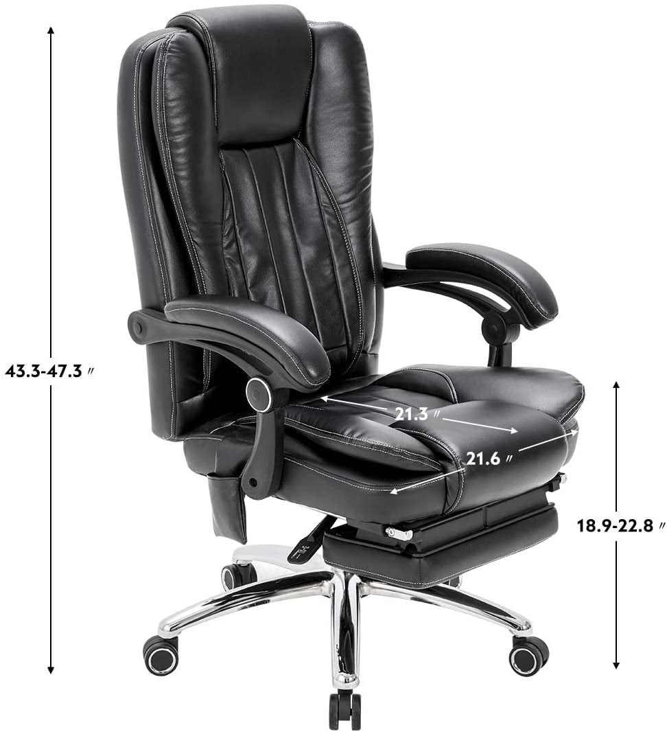 Hommow Massage Office Chair Ergonomic Computer Chair, High Back Executive 3D Chair,Black