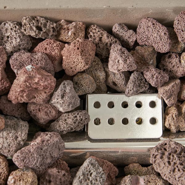 Mayfair Dark Grey Rectangular Stone Fire Pit (No Tank Holder)