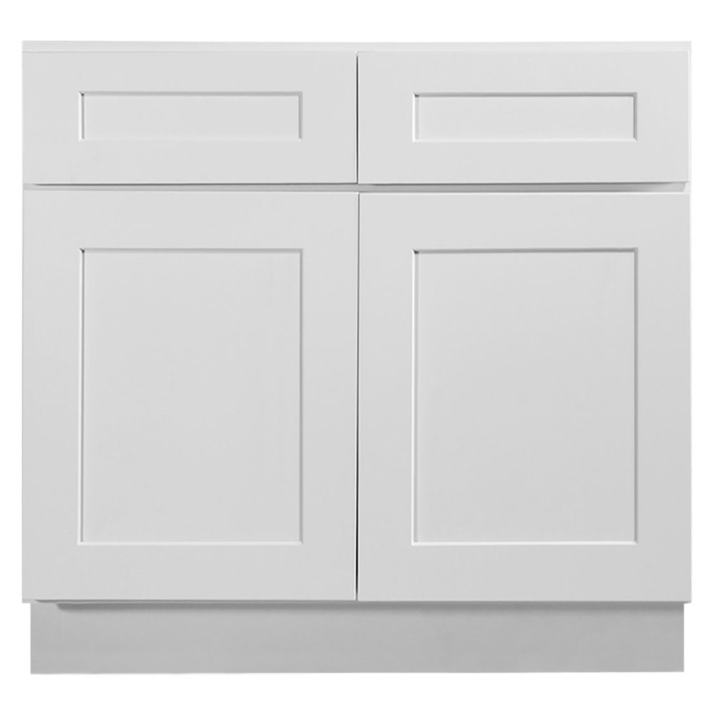 Design House 561407 Brookings Unassembled Shaker Base Kitchen Cabinet 36x34.5x24, White