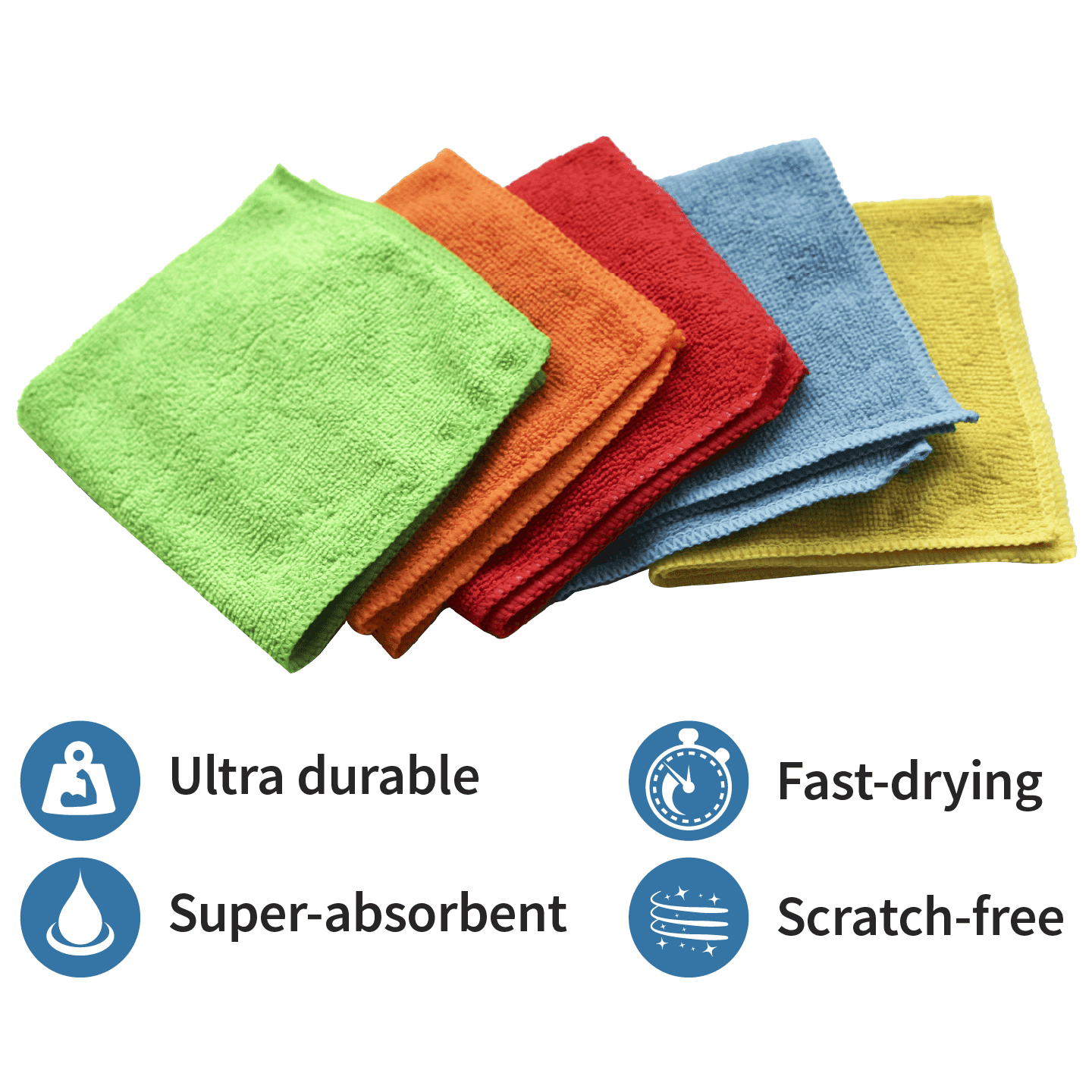 S&T INC. Bulk Microfiber Kitchen, House, & Car Cleaning Cloths