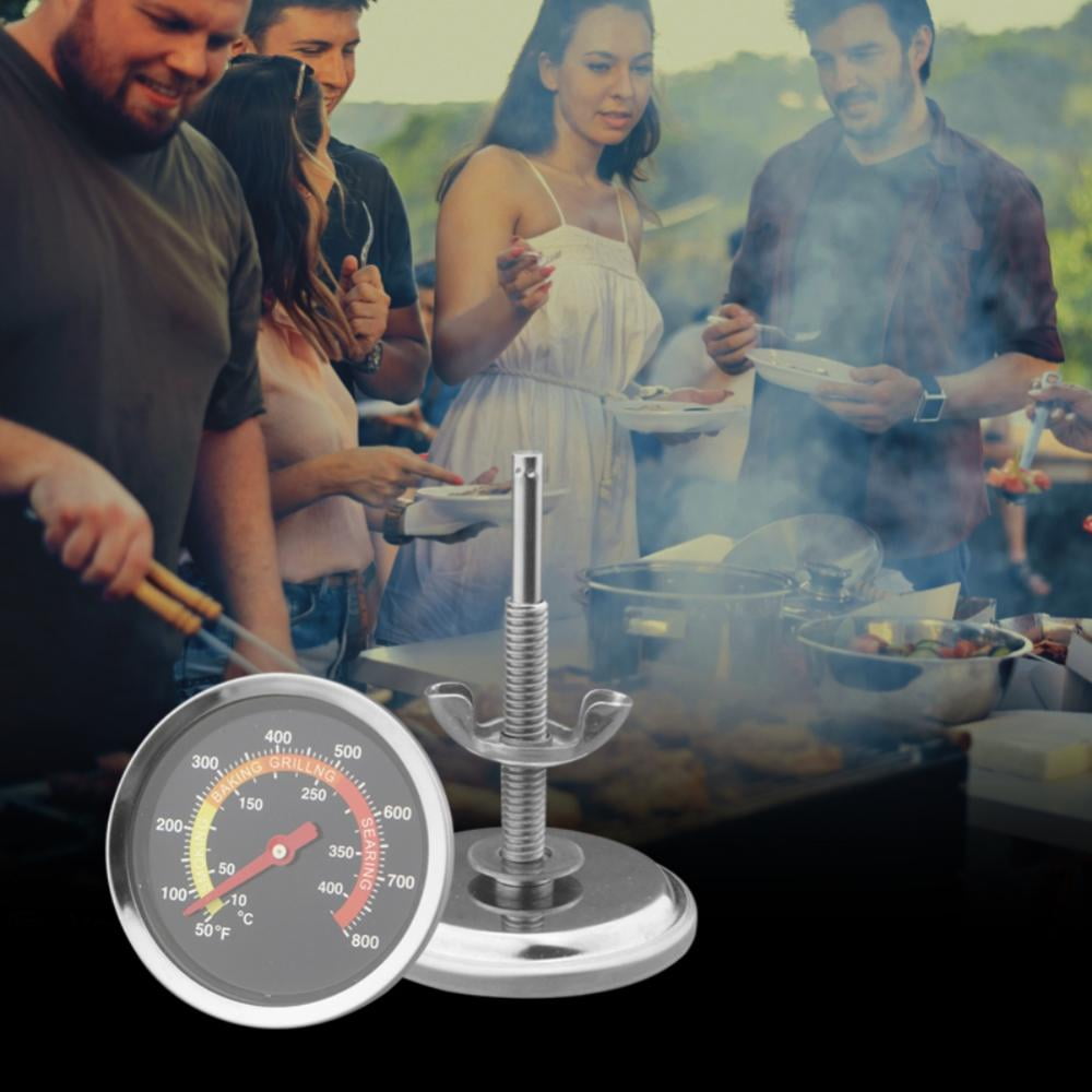 Charcoal Grill Temperature Gauge, Accurate BBQ Grill Smoker Thermometer Gauge Replacement for Oklahoma Joe's Smokers, and Smoker Wood Charcoal Pit, Large Face Grill Temp Gauge Thermometer