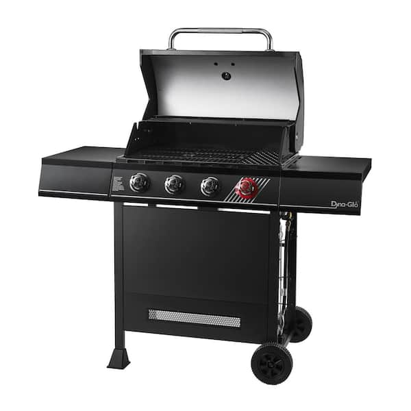 4-Burner Propane Gas Grill in Matte Black with TriVantage Multifunctional Cooking System