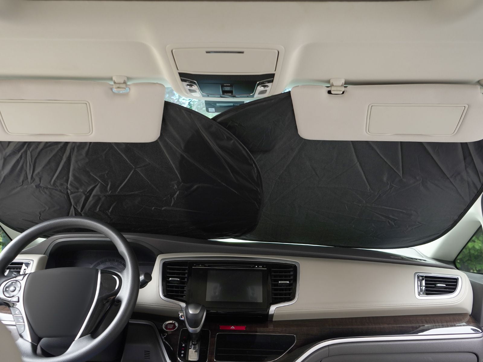 Auto Drive Universal 2 Count Twist Sun Shade Silver, 28.5'' x 31.5''