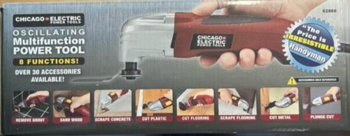 New Chicago Electric 1.6 Amp 120V Corded Oscillating Multi Tool - Tool Only